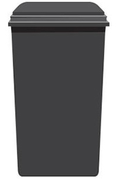 Black bin and lid
