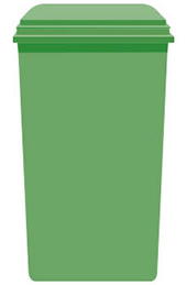 Green bin and lid