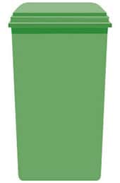 Green bin and lid